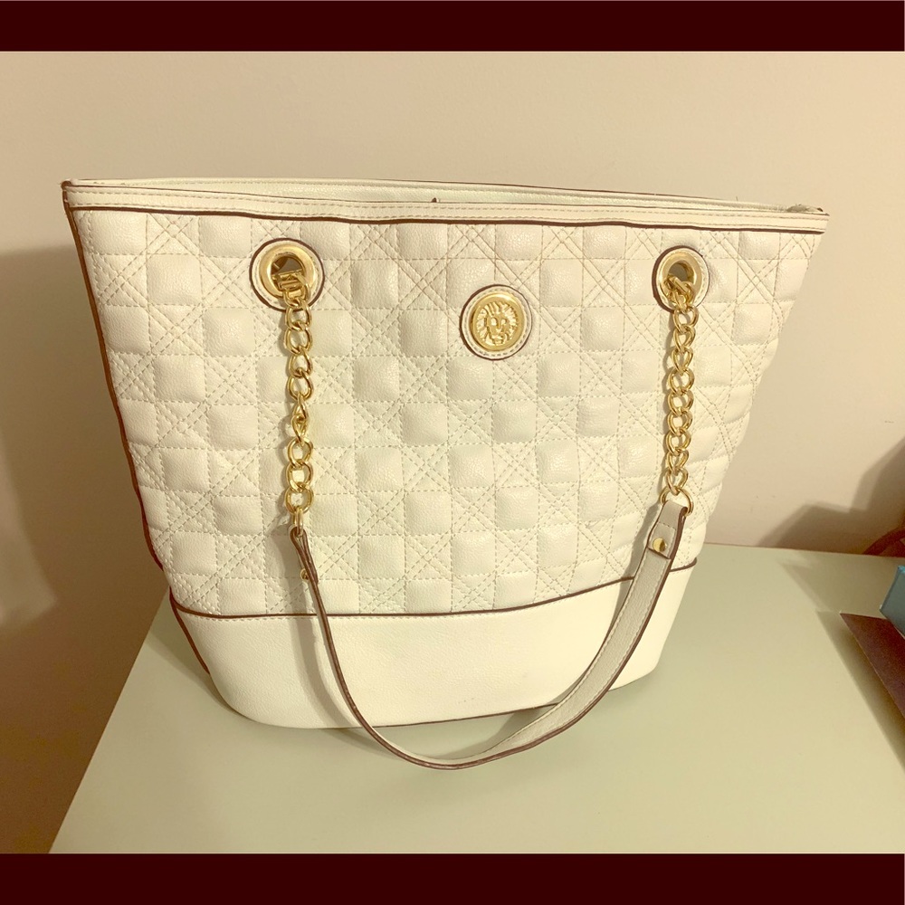 Anne Klein Large Mint Green Quilted Perfect Tote